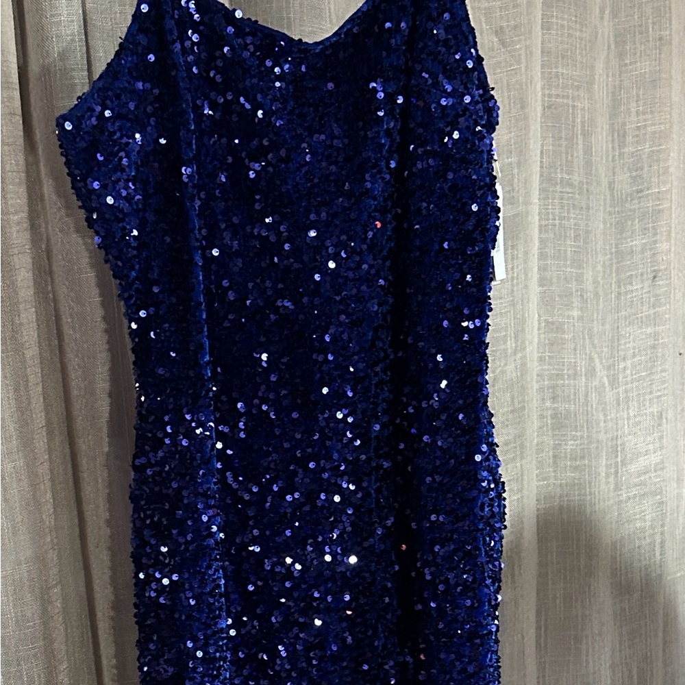 Blue Sequin Dress